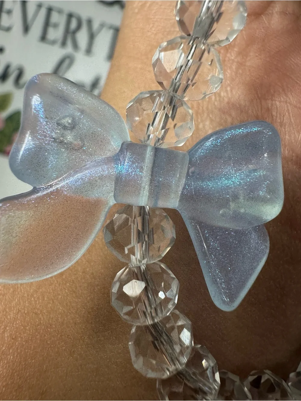 Bling Bling Crystal with Blue Bow Phone/Key/Bag Chain #P1099